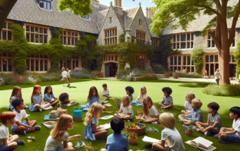 W jaki sposób bliskość terenów zielonych wokół prywatnej szkoły podstawowej wspiera edukację ekologiczną i aktywność fizyczną uczniów?